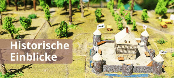 Modell der Burg Grimnitz am Grimnitzsee.