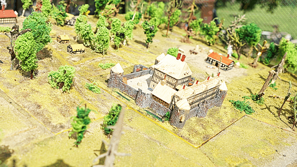Das Modell der Burg Grimnitz.