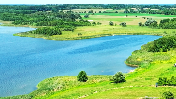 Der Grimnitzsee aus der Luft gesehen.